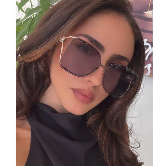 NEW Gucci GG1713SA Rimless Oversized Square Sunglasses $695 - Picture 1 of 7